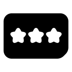 Star review icon for rating and feedback