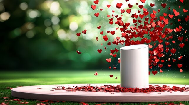 Heartfelt celebration love in nature digital art outdoor close-up symbol of affection