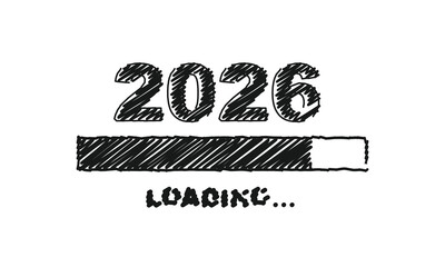 2026 Happy New Year Background Design. Greeting Card, Banner, Poster. Vector Illustration.