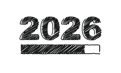 2026 Happy New Year Background Design. Greeting Card, Banner, Poster. Vector Illustration.