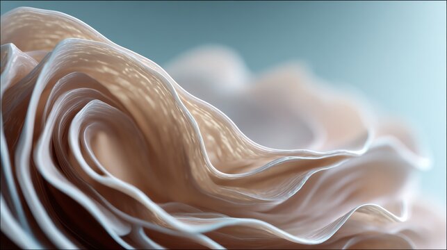 Abstract soft curves that mimic the gentle flow of water or silk, creating a serene and elegant visual experience.