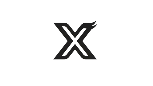 Dark Abstract Logo Design with Sharp Edges and Metallic Finish in Black and Gray Colors