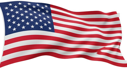 Obraz premium American Flag Waving in Wind with Vibrant Colors and Bright Lighting