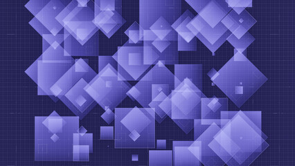 Clean 3D render of geometric overlapping rectangles with depth effect