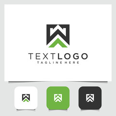 Geometric logo design with abstract roof concept for architecture firms