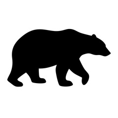 Obraz premium Silhouette of a polar bear walking on all fours