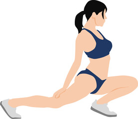 陸上競技をする女性のイラスト