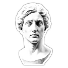 Roman vintage y2k halftone art, sticker style. greek halftone stipple brutalist retro vector png with transparent background, statue 2000s aesthetic photocopy effect tattoo