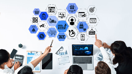 Flash sale icons show ecommerce, flash sale discount, and digital promotion. Flash sale drives...