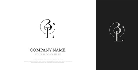 Initial BL Logo Design Elegant