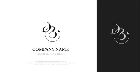 Initial DB Logo Design Elegant