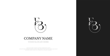 Naklejka premium Initial EB Logo Design Elegant