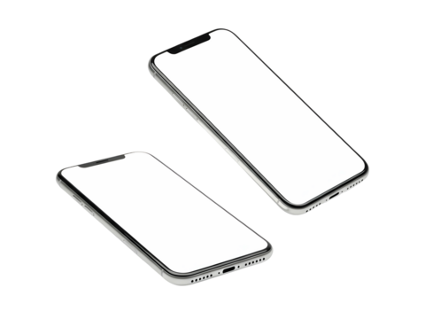 Modern Smartphone Mockup Template Realistic Cellphone Device Display