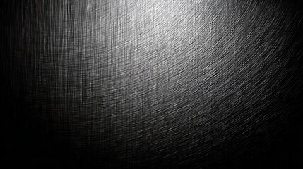 Brushed metal surface with radial lines and light reflection.