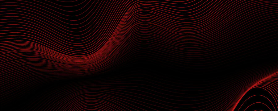 Contemporary technology cover design set. Luxury background with red line pattern (guilloche curves). Premium vector tech backdrop for business layout, digital certificate, formal brochure template