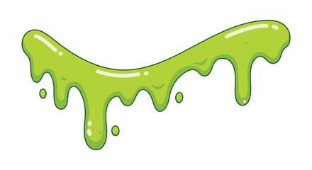 Green Slime Dripping Icon A Playful and Slimy Vector Illustration