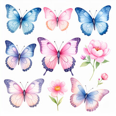 Fototapeta premium seamless pattern with butterflies