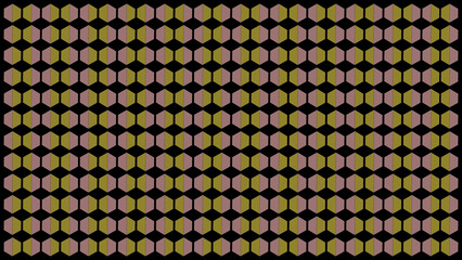 Opulent 3D Cube Seamless Geometric Pattern in Pink and Green