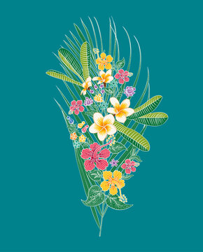 Tropical Islands Theme Nyonya Batik Sarong