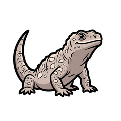 Obraz premium Detailed illustration of a lizard standing proudly with focus.
