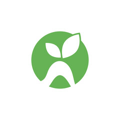 Leaf mint logo vector template