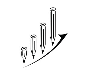 finance icon pencil bar chart
