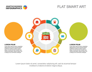 Two partners process chart template for presentation