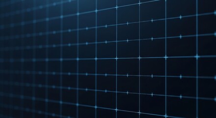 Futuristic grid with glowing blue lines, ideal for technology backgrounds