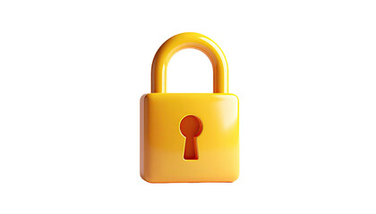 3D rendered golden padlock, floating against a black background