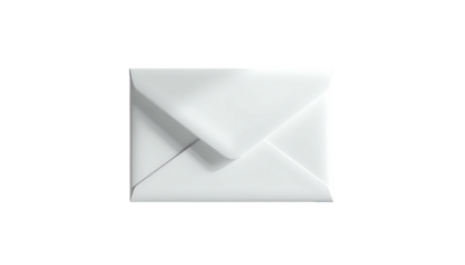 A plain white envelope lies closed against a stark black background