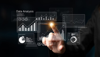 Business data analysis dashboard showing charts, statistics, and performance metrics for decision-making, revenue tracking, and strategic planning in organizations Latch