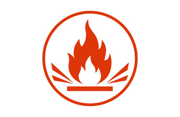 Flammable fire hazard symbol icon silhouette royalty free vector graphic
