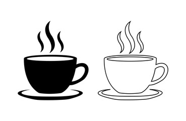 Tea cup icon silhouette royalty free vector graphic