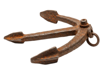 Rusty anchor transparent background cutout png