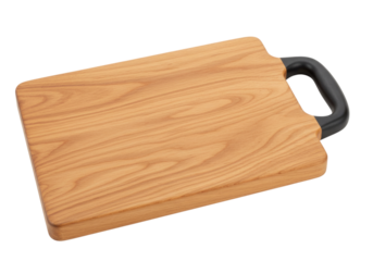 Wooden cutting board with handle transparent background cutout png