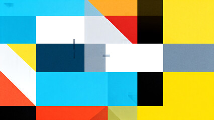 Abstract geometric color blocks