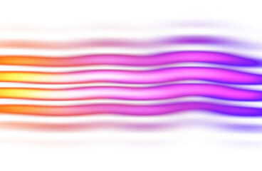 Neon glowing colour gradient shape cutout on transparent background, Abstract glowing neon lines light leaks overlay effect background 