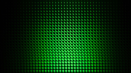Green geometric pattern with a spotlight effect for a modern background