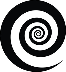 Black spiral hypnosis swirl illusion