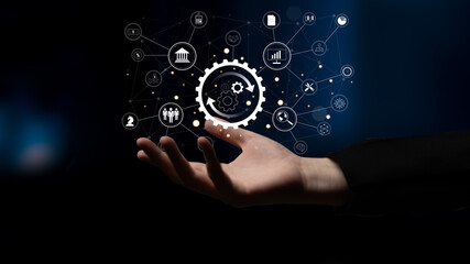 A business process automation and operations management system. A concept for integrating and automating core business functions for efficiency. Motif