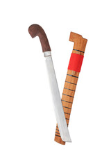 wooden machete and sheath, knife and machete cutting tools with satin and mirror blade materials