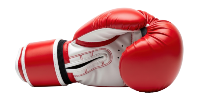 Red boxing glove transparent background cutout png