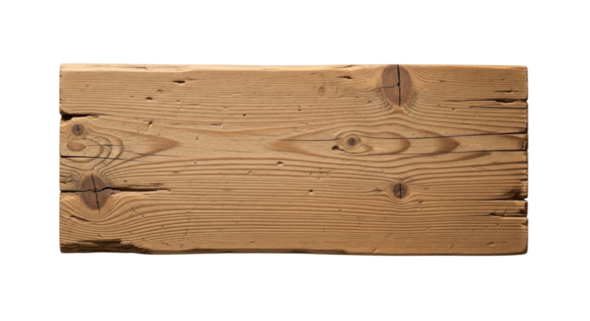 Rough wooden plank transparent background cutout png