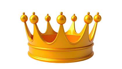 A gleaming, golden crown with sharp points and rounded finials against black