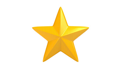 Obraz premium Shiny, golden five-pointed star with highlights, against a black background