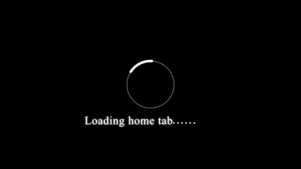  Loading Home Tab Animation with Circular Progress Bar on Dark Background | Minimal UI/UX Element for Mobile on 4k video animation - Powered by Adobe