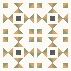 Geometric Quilted Triangle Tile Seamless Pattern