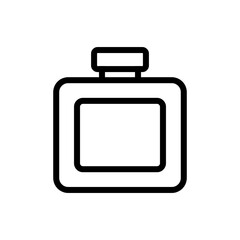 Vector Perfume Bottle Icon – Fragrance, Cosmetic, Glass, Eau de Parfum, Packaging, Scent, Beauty Product, and Luxury Symbol