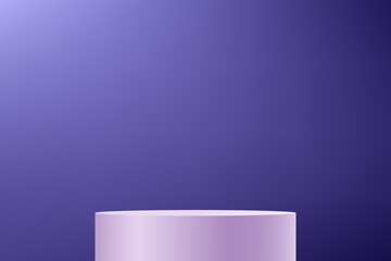 Dark Purple background vector 3d with Purple podium. Empty room with light effect. Space for selling products on the website. Vector illustration.