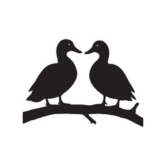 Fototapeta premium two birds on a branch